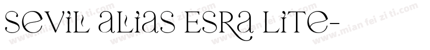 Sevil alias Esra Lite字体转换